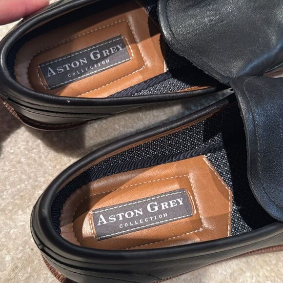 Mens Aston Grey dress shoes - Picture 2 of 4